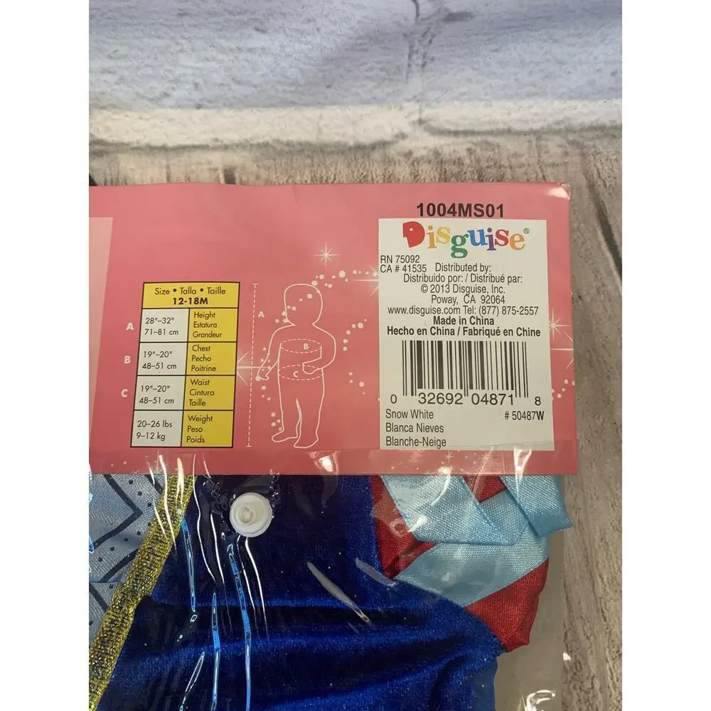 DISGUISE DISNEY PRINCESS Infants Snow White Costume / Size: 12-18 Months